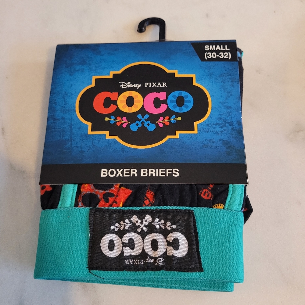 Disney Men's Coco Guitar and Skulls Boxer Brief Underwear